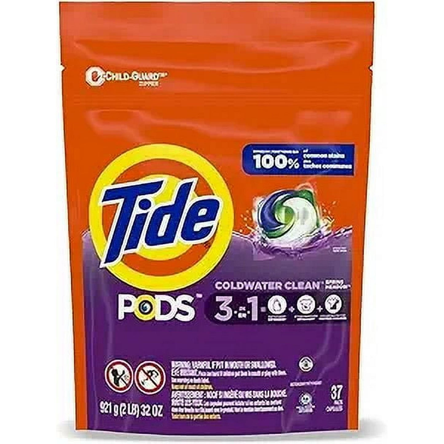 TIDE PODS Laundry Detergent Soap Pacs, Spring Meadow Scent, Powerful 3-in-1 Clean, HE Compatible, 39 Count