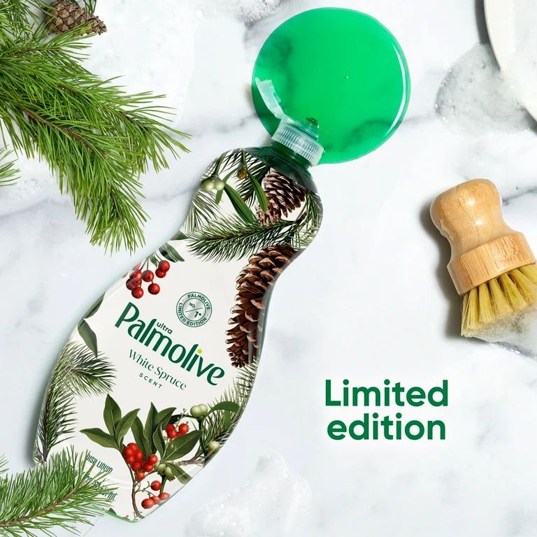Palmolive Ultra Strength Liquid Dish Soap, Limited Edition White Spruce Scent