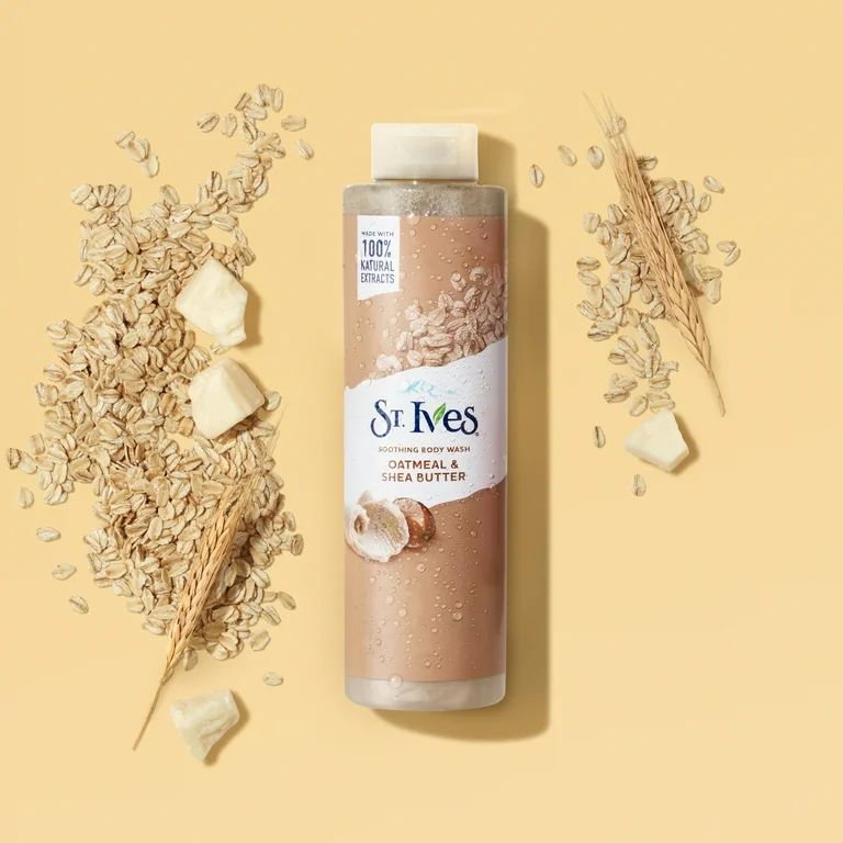 St. Ives Oatmeal & Shea Butter Body Wash | Moisturizing Body Wash for Sensitive and Dry Skin