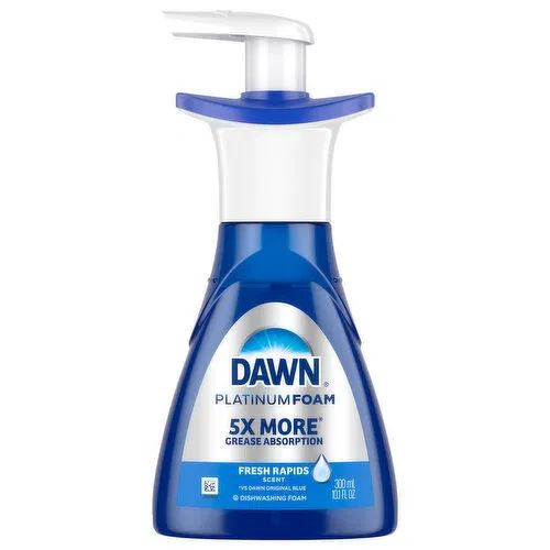 Dawn Ultra Platinum Foam Dishwashing Foam, Fresh Rapids Scent, 10.1 fl oz