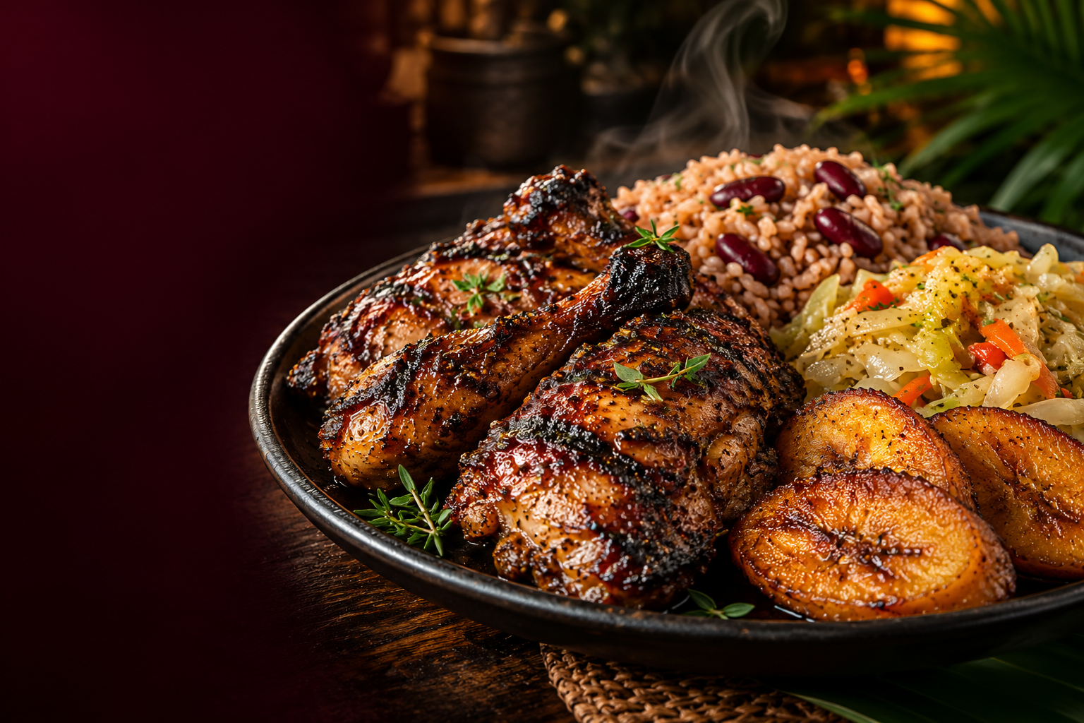 Jamaican jerk chicken from the Cookout restaurant experience